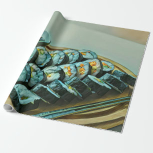 Vintag Sushi Artwork Geschenkpapier