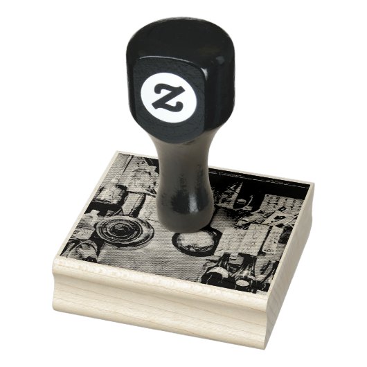 Vintag Sushi Artwork Gummistempel (Stempel)