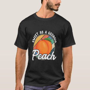 Vintag süß als Georgien pfirsichfarben Niedlichen T-Shirt