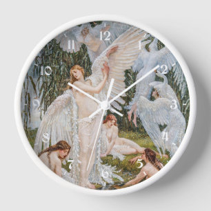 Vintag Swan Girls von W. Crane Uhr