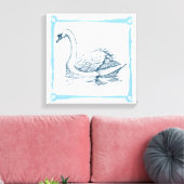 Vintag Swan Leinwanddruck (Insitu (Wohnzimmer))