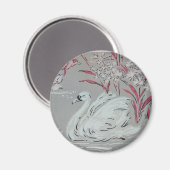 Vintag Swan Magnet (Vorderseite/Rückseite)