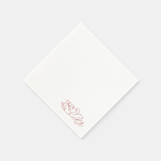Vintag Swan Napkin Serviette (Ecke)