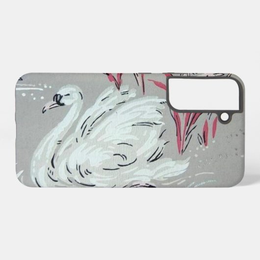 Vintag Swan Samsung Galaxy Hülle (Rückseite (Horizontal))