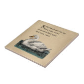 Vintag Swan Tongue Twister Fliese (Seite)