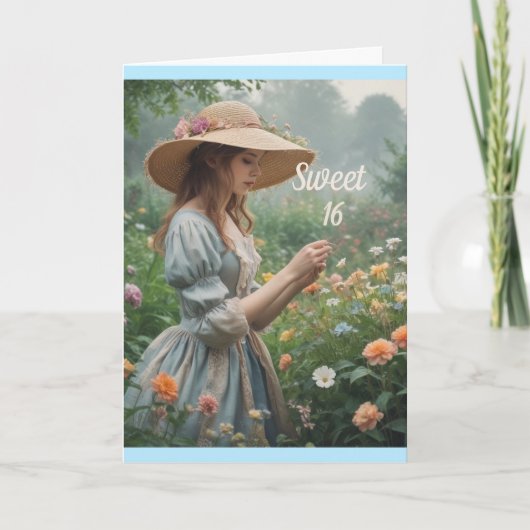 Vintag Sweet 16 Geburtstag Karte (Vorderseite)