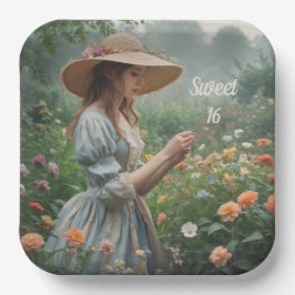 Vintag Sweet 16 Geburtstag Pappteller