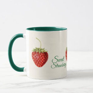 Vintag Sweet Strawberry Personalisiert Tasse