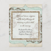 Vintag Swirl Blühe Etchings Blumenhochzeit Begleitkarte (Vorderseite)