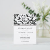 Vintag Swirt Probe Dinner Card Einladung (Stehend Vorderseite)