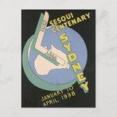 Vintag Sydney Australien Postkarte (Vorderseite)