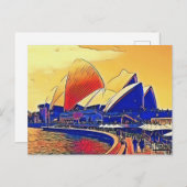 Vintag Sydney Opera House, Australien Postkarte (Vorne/Hinten)