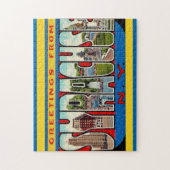 Vintag Syrakus New York Puzzle (Vertikal)