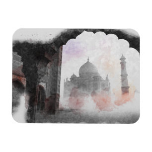 Vintag Taj Mahal Magnet - Agra India Travel
