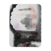 Vintag Taj Mahal Magnet - Agra India Travel (Vertikal)