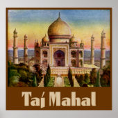 Vintag Taj Mahal Poster (Vorne)