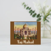 Vintag Taj Mahal Postkarte (Stehend Vorderseite)