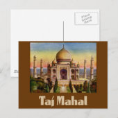 Vintag Taj Mahal Postkarte (Vorne/Hinten)