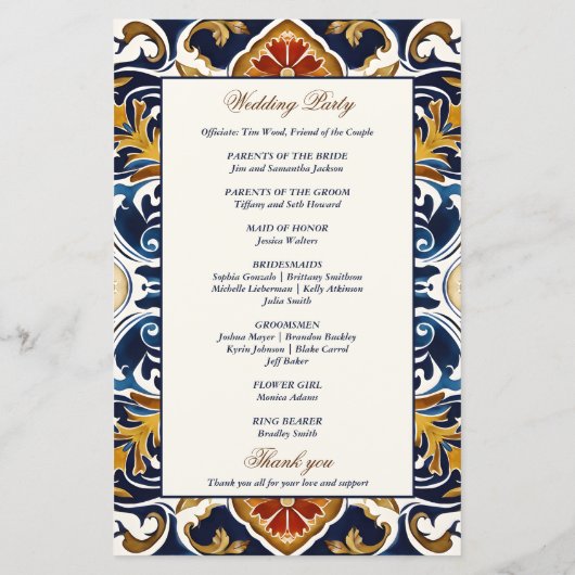 Vintag Talavera Azulejo (Rückseite)