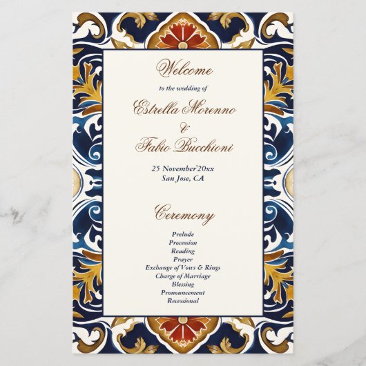 Vintag Talavera Azulejo (Vorderseite)