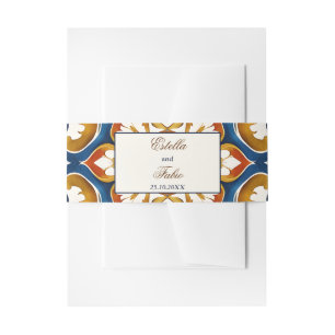 Vintag Talavera Azulejo Blauen Fliesen Hochzeit Einladungsbanderole