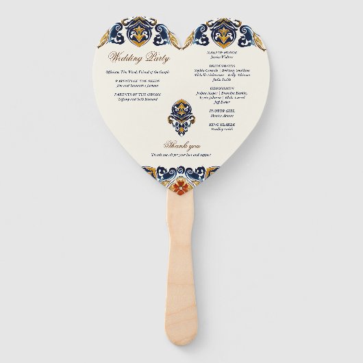 Vintag Talavera Azulejo Fächer (Rückseite)