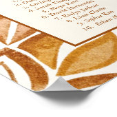 Vintag Talavera Terracotta Hochzeitssitzplan Poster (Ecke)