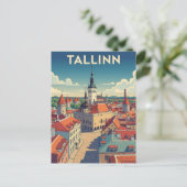 Vintag Tallinn Estland Reisen Postkarte (Stehend Vorderseite)