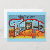 Vintag Tampa Florida Postkarte (Vorne/Hinten)
