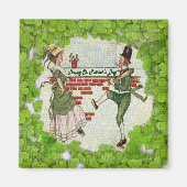 Vintag Tancing Irish Couple Magnet (Vorne)