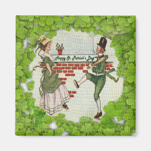 Vintag Tancing Irish Couple Magnet