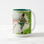 Vintag Tancing Irish Couple Zweifarbige Tasse (VorderseiteRechts)