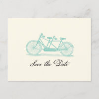 Vintag Tandem Bike Save the Date Postkarte