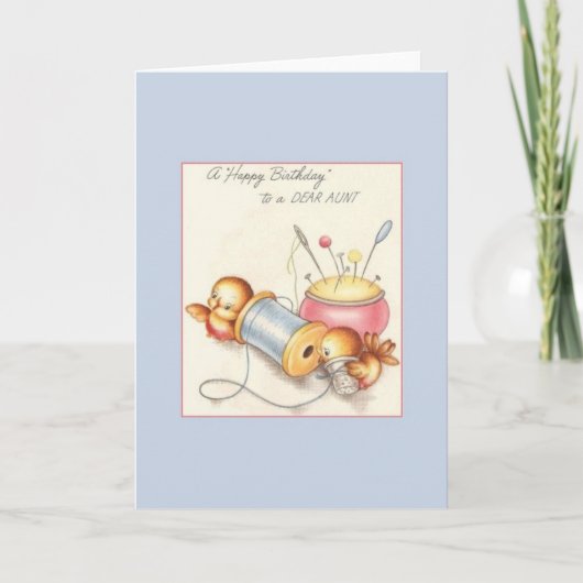 Vintag Tante Birthday Grußkarte Karte (Vorderseite)