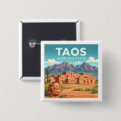 Vintag Taos New Mexico Button (Vorne & Hinten)