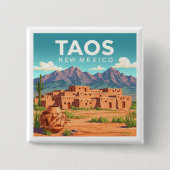 Vintag Taos New Mexico Button (Vorderseite)