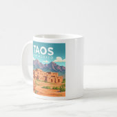 Vintag Taos New Mexico Kaffeetasse (Vorderseite Links)