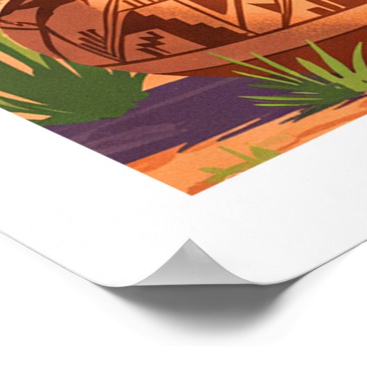 Vintag Taos New Mexico Poster (Ecke)