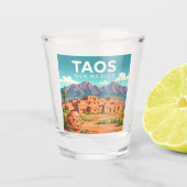 Vintag Taos New Mexico Schnapsglas (Vorderseite)