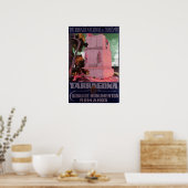 Vintag Tarragona Spanien Romantische Sehenswürdigk Poster (Küche)