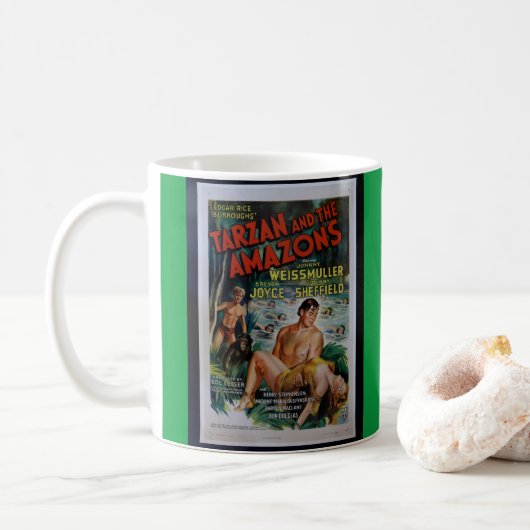 Vintag Tarzan Kaffeetasse (Mit Donut)