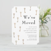 Vintag Tasten Neue Zuhause Ankündigung & Einladung (Stehend Vorderseite)