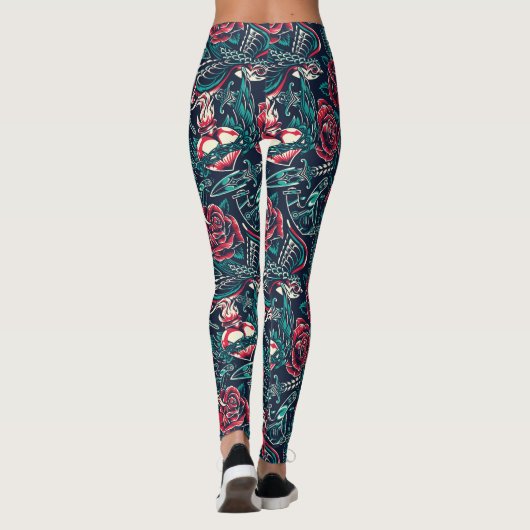 Vintag Tattoo Leggings (Rückseite)