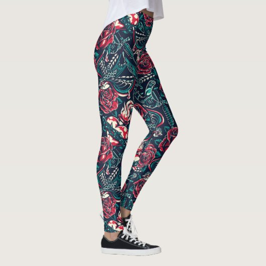 Vintag Tattoo Leggings (Rechts)
