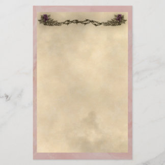 Vintag Tattoo Lilies Stationery Briefpapier