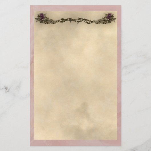 Vintag Tattoo Lilies Stationery Briefpapier (Vorderseite)