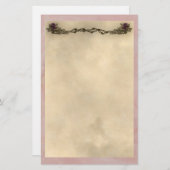 Vintag Tattoo Lilies Stationery Briefpapier (Vorne/Hinten)