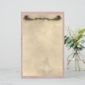 Vintag Tattoo Lilies Stationery Briefpapier (Stehend Vorderseite)