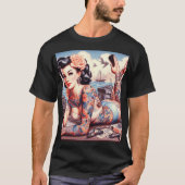 Vintag Tattoo Old School Girl T-Shirt (Vorderseite)