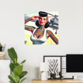 Vintag Tattoo Pinup Poster (Heimbüro)